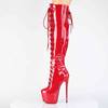 Pleaser - JUBILANT3012 Bottes cuissardes à plateforme - Rouge Product image